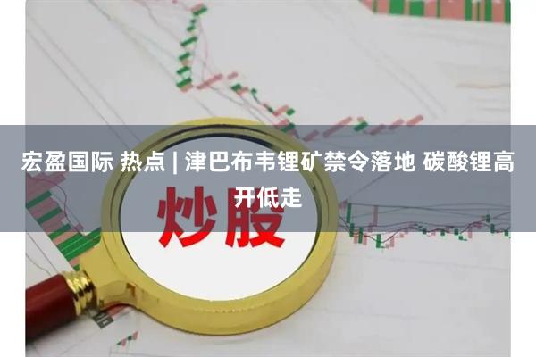 宏盈国际 热点 | 津巴布韦锂矿禁令落地 碳酸锂高开低走