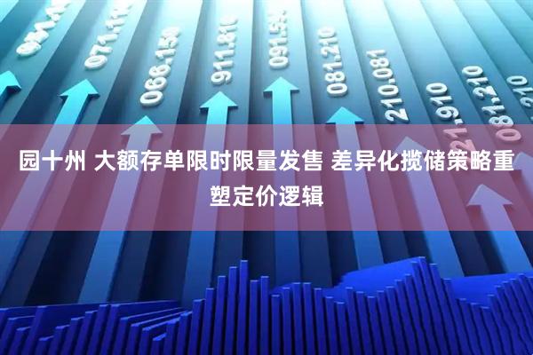 园十州 大额存单限时限量发售 差异化揽储策略重塑定价逻辑